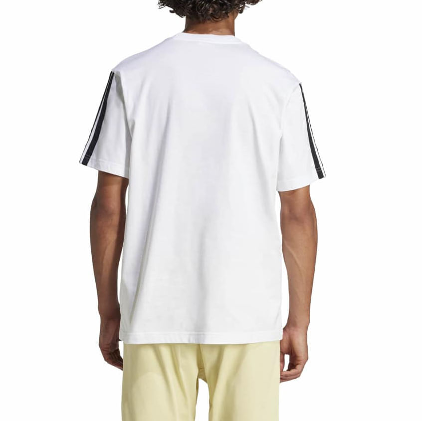 Adidas Camiseta JW1952 M 3 STRIPES WhiteBlack Algodao -4-